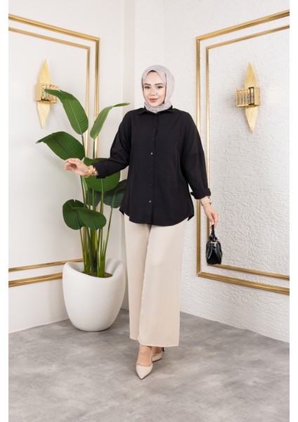 Beli Lastikli Salaş Ayrobin Pantolon - Vizon / A0103 fırsatları