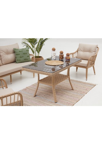 Çeşme Rattan Bahçe Oturma Grubu (2+1+1+M) ve Bahçe Salıncağı