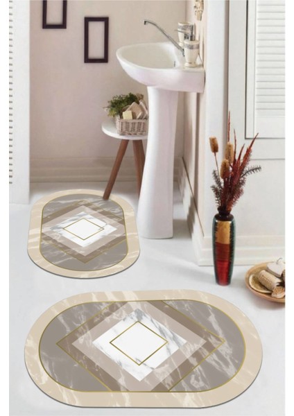 Multi kaymaz Taban oval Banyo Paspas Takım BB-101