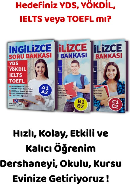 İngilizce Yds Deneme, Yökdil, Ielts, Lgs, Sınav Hazırlık Seti, Online Kurs, Kelime Öğrenme 4500 Test fiyatları