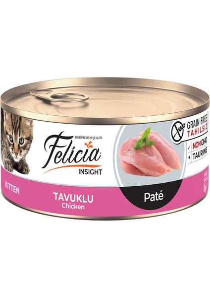 Tahılsız 85 gr Konserve Yavru-Tavuklu Kıyılmış Yaş Kedi M