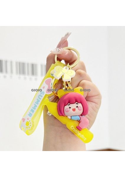 Gıoıo Anahtarlık Küçük Kolye Hediye Sevimli Üç Boyutlu Bebek Okul Çantası Çanta Çekicilik (Yurt Dışından)