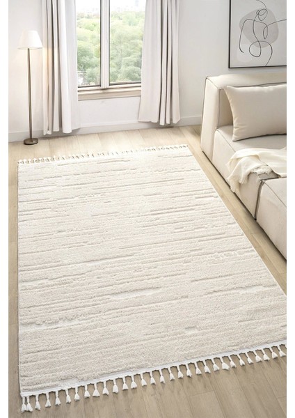 Krem Renk Modern Dokuma Halı Yolluk Antre Oturma Odası Salon Mutfak Halısı fırsatları