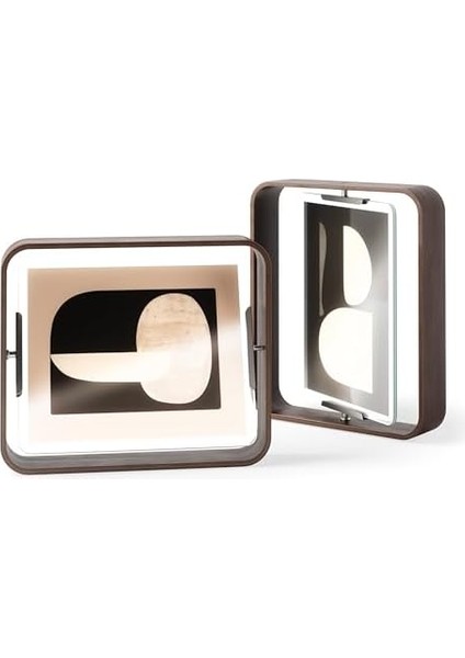 Bellwood Masa Resim Çerçevesi, Iki Taraflı Resim Çerçevesi, 20 x 25 cm Fotoğraflar Için, Antik Ceviz modelleri