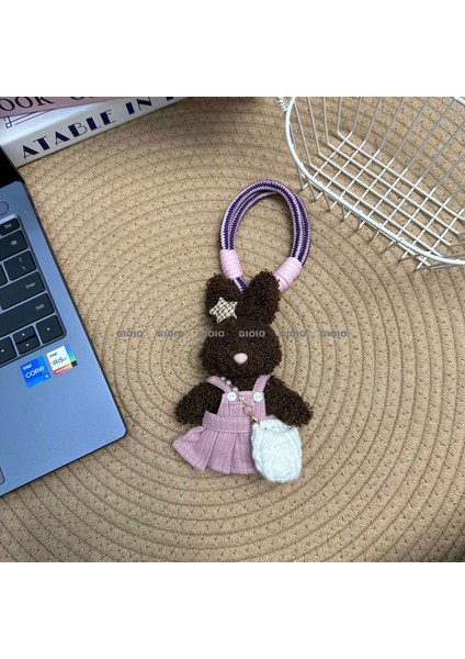 Sevimli Renkli Ip Peluş Ayı Kolye El Yapımı Oyuncaklar Küçük Bebek Çanta Çekicilik Sevimli Bebek Cep Telefonu Çekicilik (Yurt Dışından)