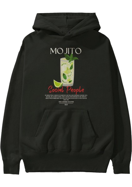 Mojito Kokteyl Ön Baskılı Hoodie Oversize Kapüşonlu Sweatshirt Erkek Kadın fiyatları