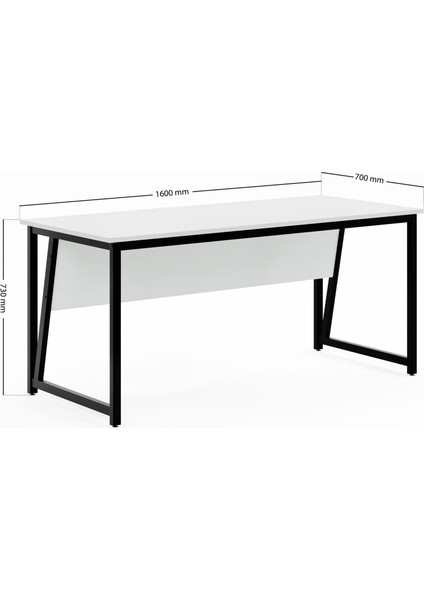 Ms2 Çalışma Masası,ofis Masası - 70X160 cm - Beyaz