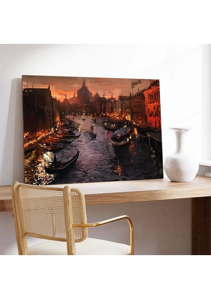 Gondolların Dansı Kanvas Tablo fiyatları