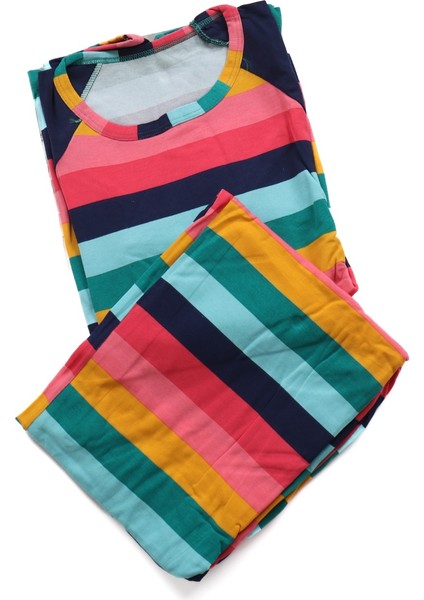 Kadın Uzunkollu Pijama Takımı Çizgili fiyatları