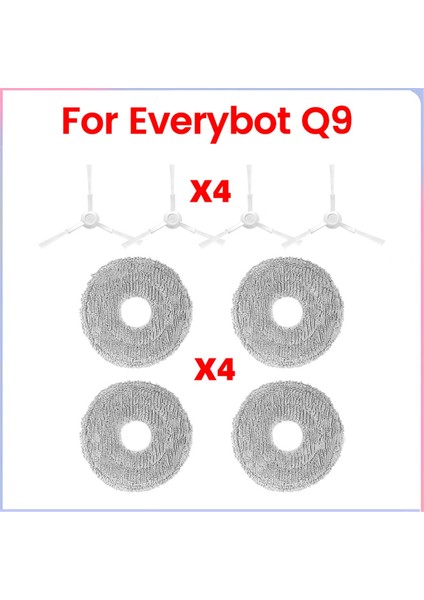 Everybot Q9 Vakum Parçaları Paspas Kumaş Yan Fırça Aksesuarları (Yurt Dışından)