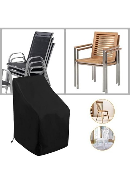 4-6 Li Tekli Bahçe Koltuk Örtüsü, Kılıfı Su Geçirmez Açık Hava Bahçe Mobilya Kılıfları Dış Mekan Sandalye Kılıfı Örtü Branda Bahçe Mobilyası Istiflenebilir Sandalye Mangal Koruma Kılıfı modelleri