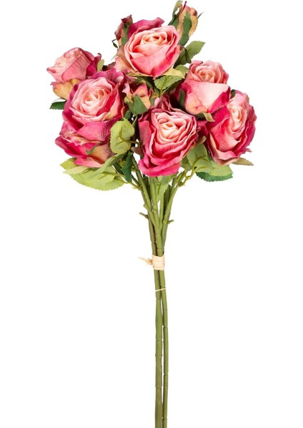 Yapay Çiçek Gül Demeti Pembe 60 Cm.