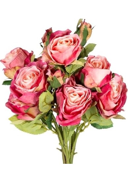 Yapay Çiçek Gül Demeti Pembe 60 Cm. fiyatları