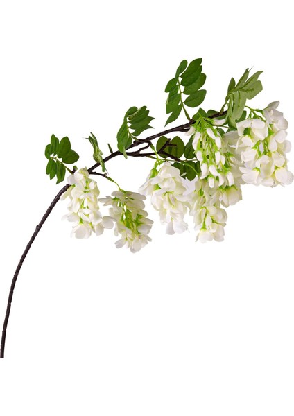 Yapay Çiçek Beyaz Salkım Wisterya 90 Cm.