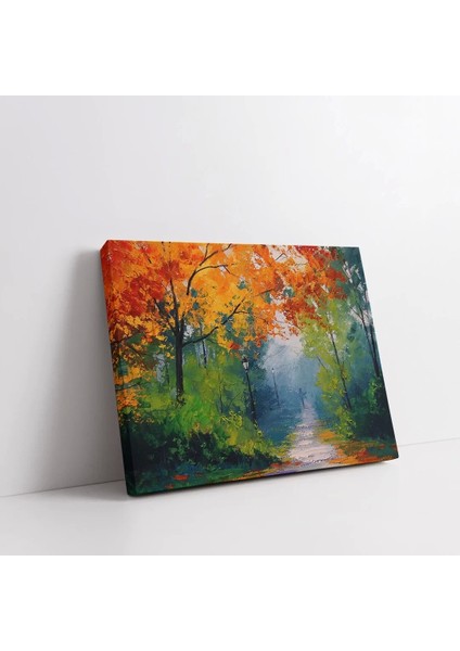 Sonbahar Renkleri Yansıması Kanvas Tablo
