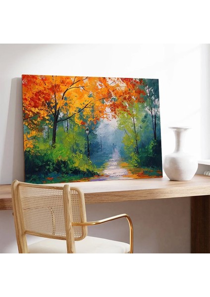 Sonbahar Renkleri Yansıması Kanvas Tablo fiyatları