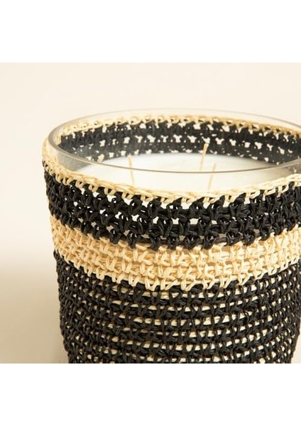 Boho Black&white Tığ Işi Kokulu Mum 12X13 cm Siyah fiyatları