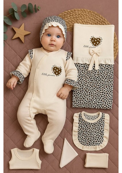 Leopar Desenli 8li Set Yeni Doğan