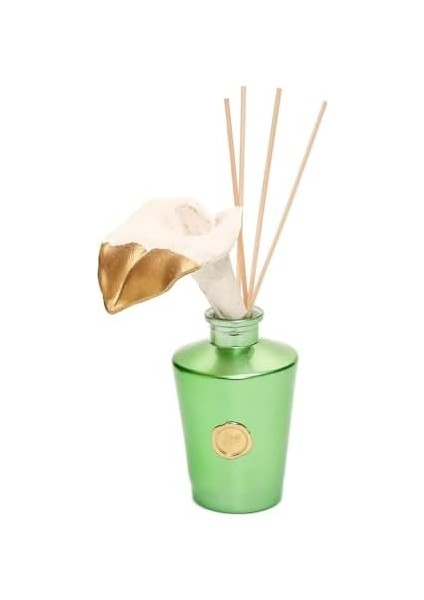 130 ml Yeşil Golden Glow Gala Çiçek Taş Çubuklu Oud Vanilya Oda Kokusu fiyatları