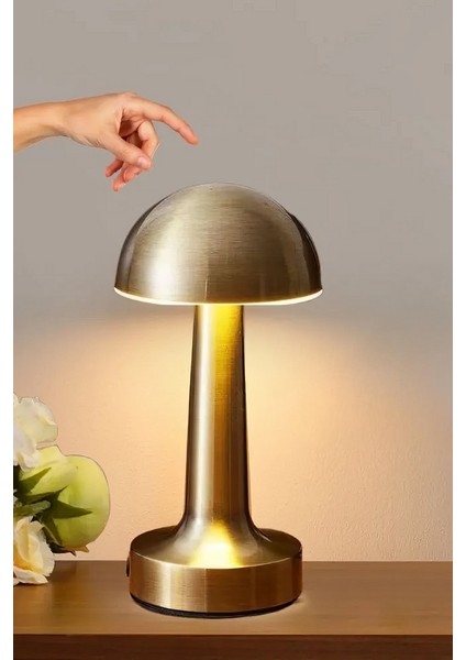 Gold Mantar Model Retro Şarjlı Masa Lambası- Dimmerli ve Enerji Tasarruflu LED Aydınlatma fırsatları