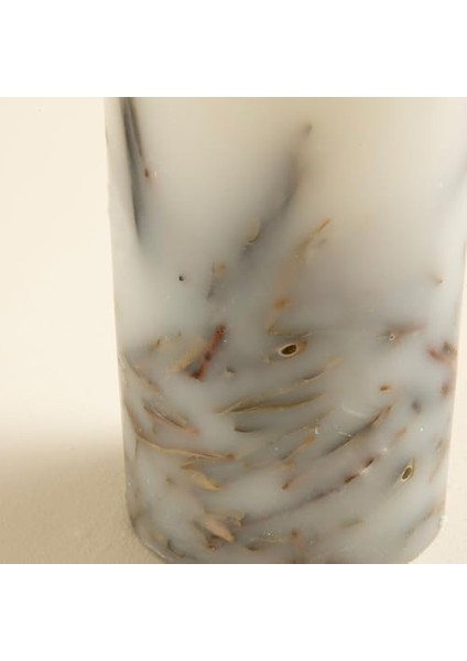 Yaprak Dekorlu Mum 10X20 cm Cream fiyatları