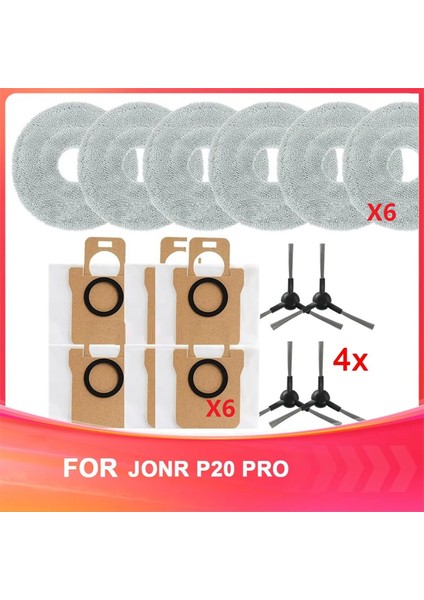 Jonr P20 Pro Vakumlu Mendil ve Yan Fırça Seti Için (Yurt Dışından)