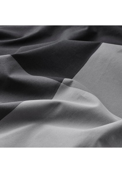 Brunkrıssla Nevresim Seti 150 x 200 - 50 x 60 cm Siyah Tek Kişilik Pamuk - Viskon Çıtçıtlı