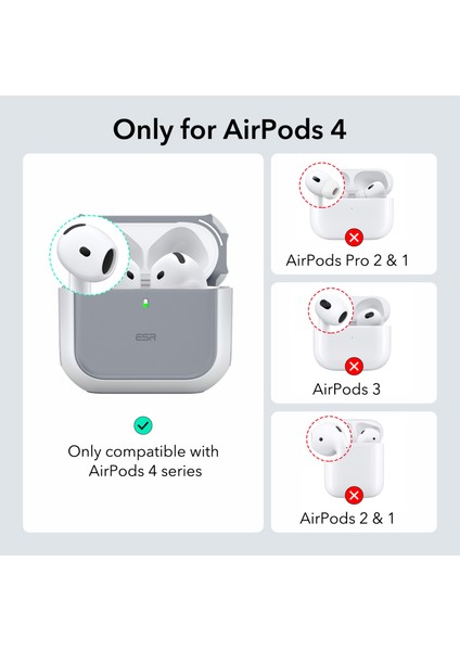 Airpods 4 Halolock Magsafe Orbit Hybrid Case Beyaz modelleri