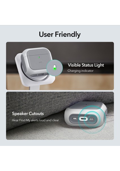 Airpods 4 Halolock Magsafe Orbit Hybrid Case Beyaz