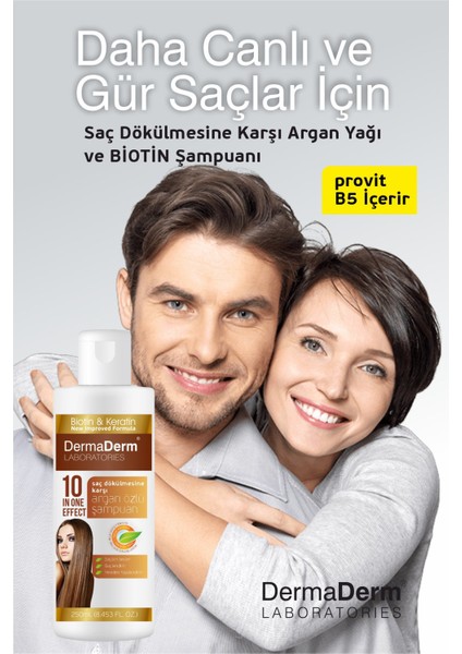 Argan Yağı Keratin Biotin Içerikli Hızlı Onarıcı Saç Bakım Şampuanı 250 Ml.