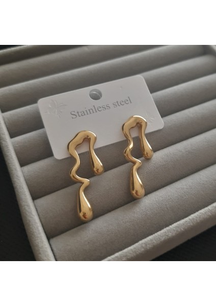 Küpe Çelik Gold Renk Özel Seri