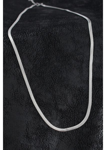 Bfs 316L Çelik Klasik Italyan Zincir Model Gümüş Renk Erkek Kolye