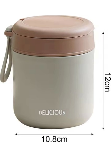 Paslanmaz Çelik Sızdırmaz Kaşıklı Saklama Kabı Beslenme Kabı 430 ml Yeşil Ithal Ürün fırsatları