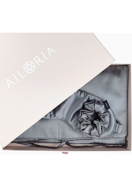 Aılorıa Travel Set Beauty M, %100 Dut Ipeğinden Çanta, Uyku Maskesi ve Saç Tokası indirimleri