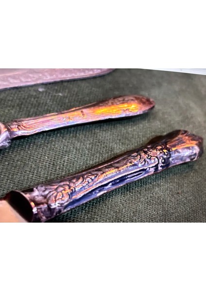 Gümüş Saplı Avrupa Servis Seti 21 cm Boylarında modelleri