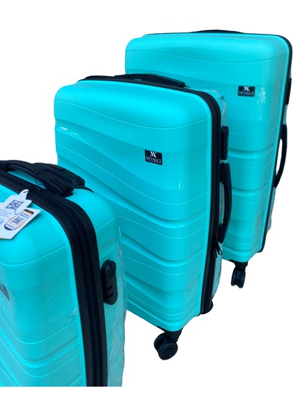 My Valice Abs Kabin Orta ve Büyük Boy Turkuaz 3'lü Valiz Seti modelleri