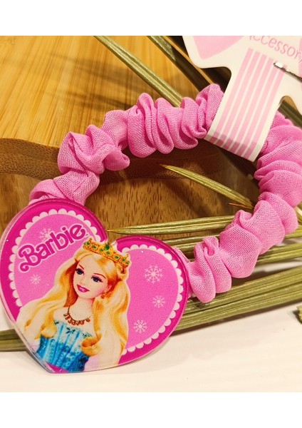 Lüks Barbie Figürlü Tül Lastik Toka