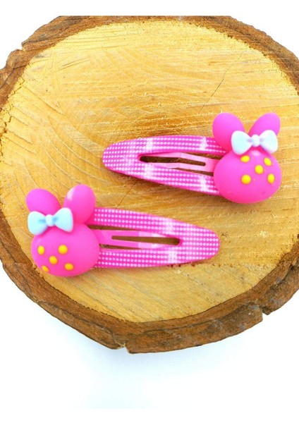 Pembe Renk Figürlü Çıt Çıt Çocuk Tokası