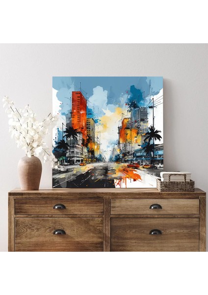 Modern Karmaşa Kanvas Tablo