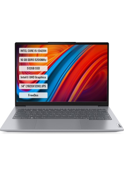 ThinkBook G6 IRL 21KG00UCTR Intel i5-13420H 16GB Ram 512 GB SSD 14" (1920X1200) IPS Freedos Taşınabilir Bilgisayar