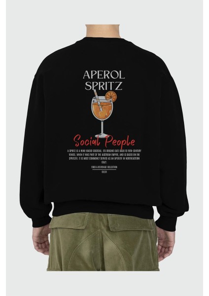 Aperol Spritz Arka Baskılı Oversize Sweatshirt Erkek Kadın Unisex fiyatları