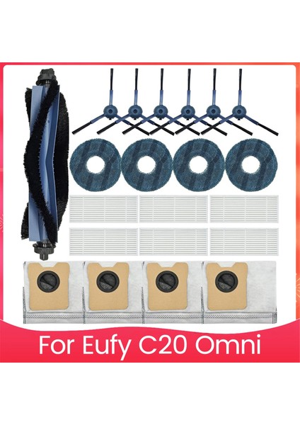 Eufy C20 Omnı Robot Vacum Seğerleceği Sulu Fırça Yan Fırçalar Hepa Filtreler Paspas Pad Toz Çanta (Yurt Dışından)