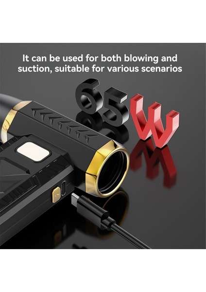 Turbo Fan Violent Fan 130000 Rpm Güçlü Vakumlu Hava Üfleyici Siyah (Yurt Dışından) modelleri