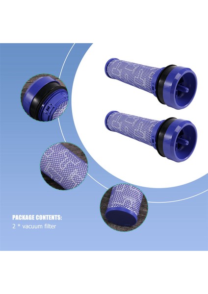Dyson DC37 DC33C DC39 DC28C DC53 Ön Filtre Için 2 Adet Filtre (Yurt Dışından) indirimleri