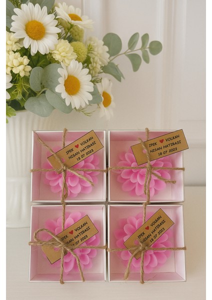 Lotus Mum Hediyelik Pembe 15'li Nikah, Doğum, Sünnet, Düğün Nişan Söz, Kına, Doğum Günü