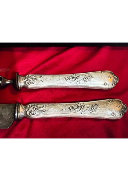 1960 Lar Fransız Gümüş Kaplama Servis Seti - 32 cm x 26,5 cm x 20 cm Ölçülerinde fiyatları