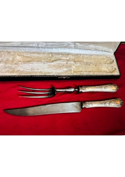 1960 Lar Fransız Gümüş Kaplama Servis Seti - 32 cm x 26,5 cm x 20 cm Ölçülerinde modelleri