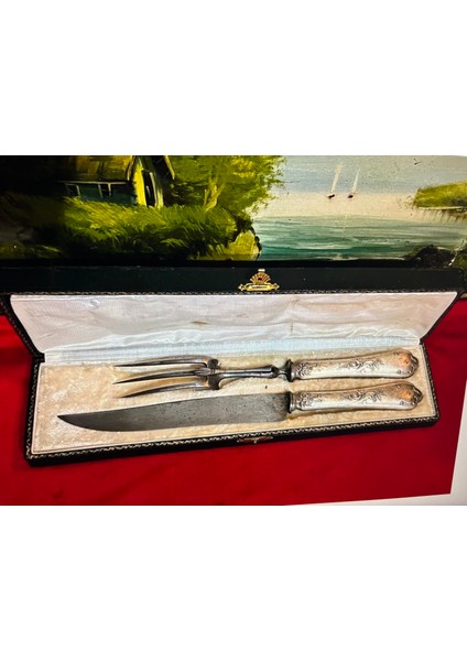 1960 Lar Fransız Gümüş Kaplama Servis Seti - 32 cm x 26,5 cm x 20 cm Ölçülerinde