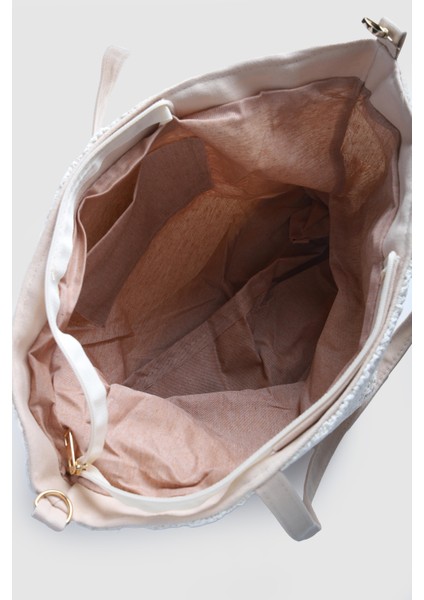 Lanco Örme Büyük Boy Omuz Çantası Örme Krem indirimleri