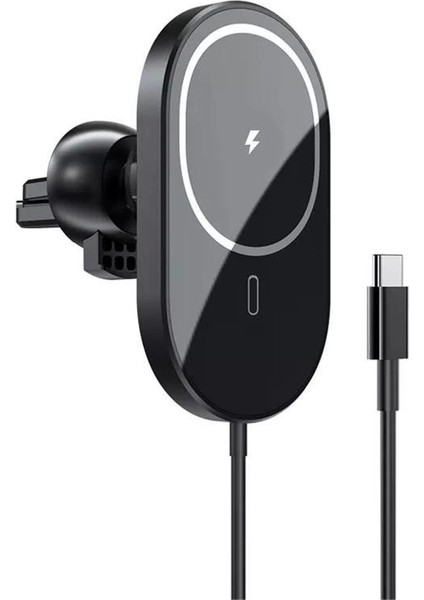 Bfs 15W Mıknatıslı Takılabilen Hızlı Şarj Tüm Cihaz ve Araçlara Uyumlu Araç Içi Şarj Cihazı